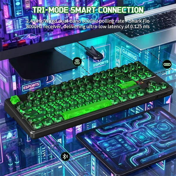 ATTACK SHARK X87 Ultra Shark Switches (Shadow Jade)
