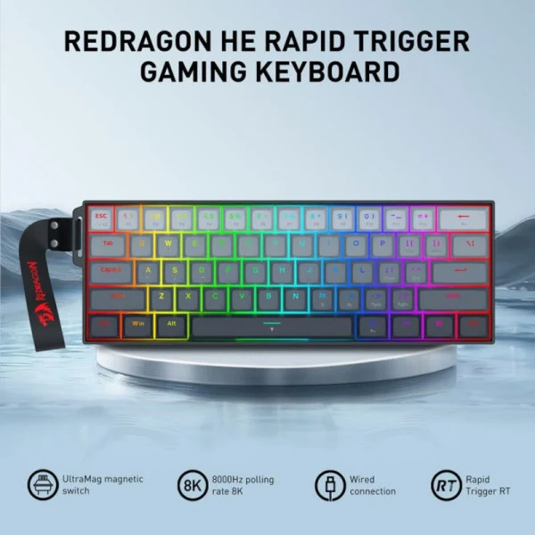Redragon K617 HE FIZZ 60% Hyper Magnetic Switch