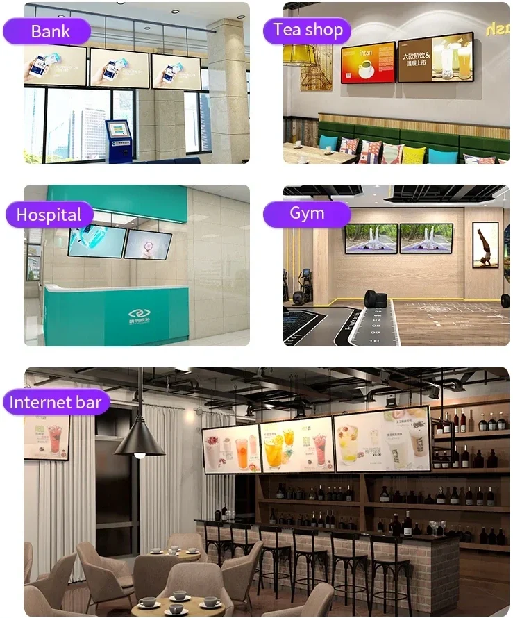 98" Indoor Wall-Mount LCD Advertising Display | 4K Resolution | Android RK3568 2GB+16GB | Non-Touch / Infrared Touch | CMS Software | VESA Mount