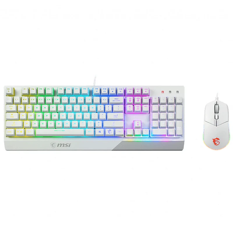 MSI Vigor GK30 + Clutch GM11 COMBO FR Blanc