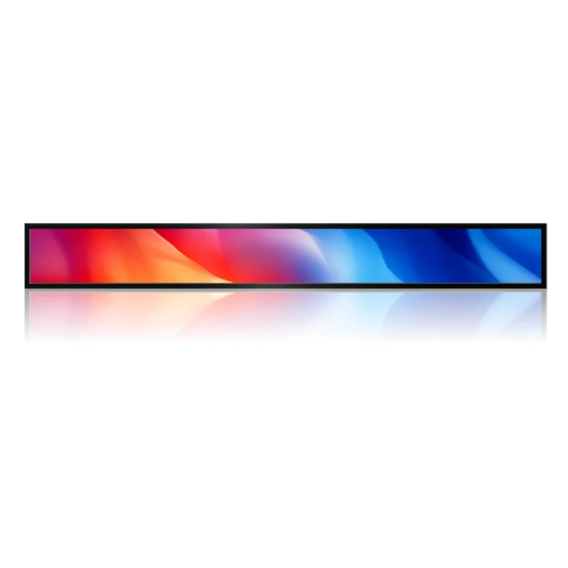 32.1 Inch (819.4×55mm Viewable) LCD Screen Android Stretched LCD Shelf Display | Ultra-Wide Bar Screen | Cloud / App / USB Playback