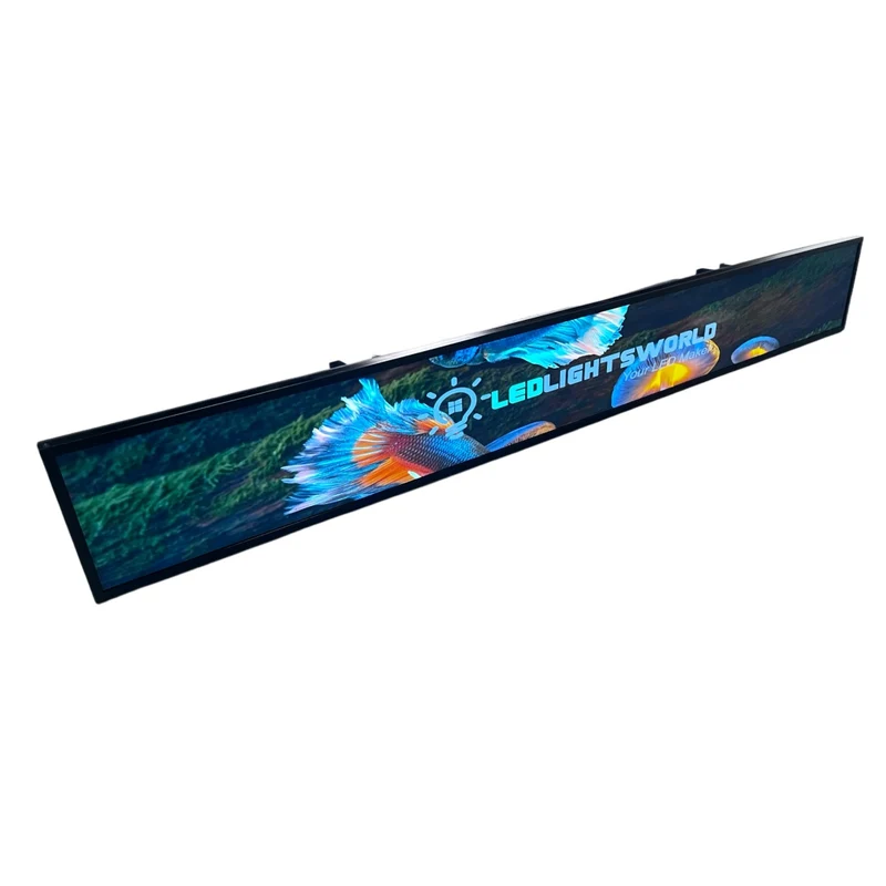 56.6 Inch (1431×160mm Viewable) Commercial Android Stretched LCD Bar Display | Ultra-Wide Shelf Screen | Cloud / USB / Mobile App