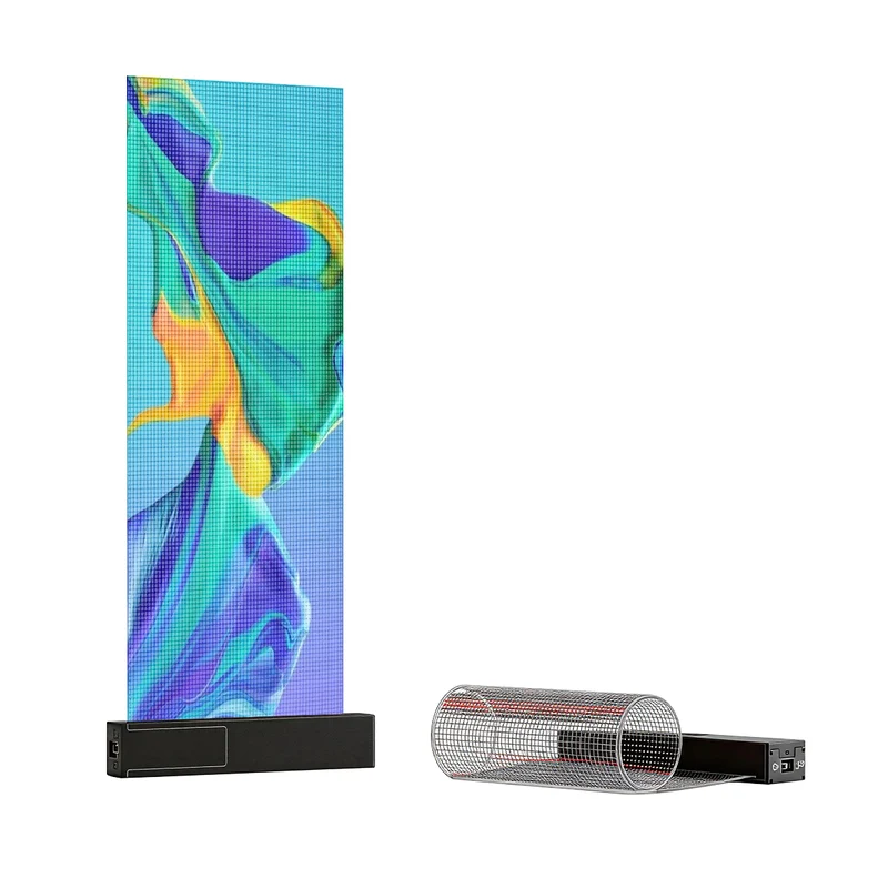 【Small Size Plug & Play】HCS Series P5 High Transparency Adhesive LED Film – 200×600 mm (7.87×23.62 in) | 1500nits | Ultra-Thin Glass Sticker Display for Retail Windows & Storefront Glass | Plug & Play