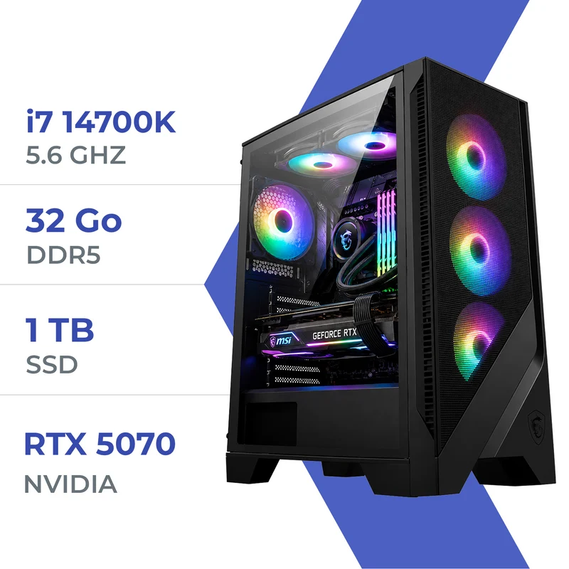 PC Gamer Techspace i7 14700K/1TB SSD/32GB/RTX 5070