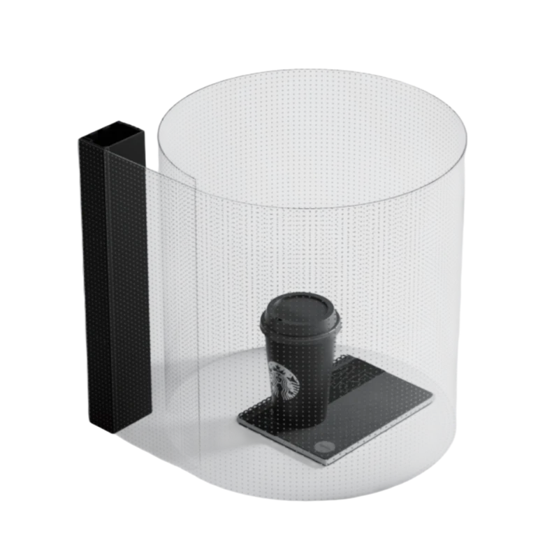 【Standard Modular Panel】HC Series P4 Adhesive Transparent LED Film – 240×1000 mm (9.45×39.37 in) | 2000nits | 90% Transparency Glass Sticker Display for Storefront Glass & Interior Partitions | Multiple Kit Options | Plug & Play