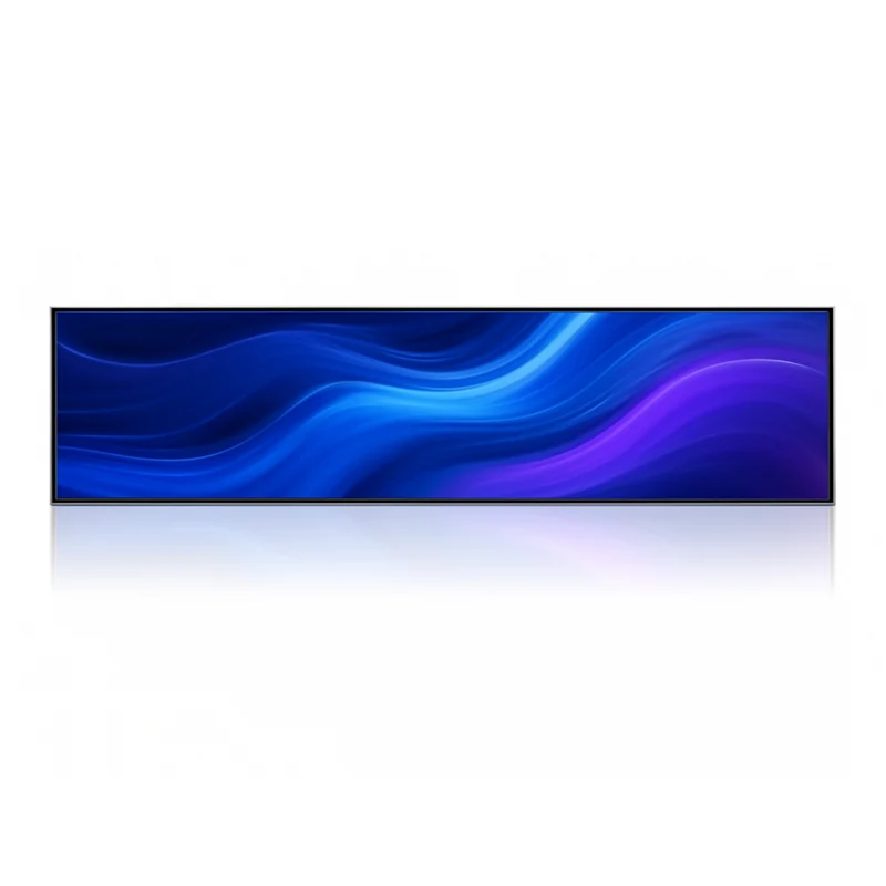 24.5 Inch (597.9×168.2mm Viewable) Commercial Ultra-Wide LCD Shelf Display | Android Stretched Bar Screen | Cloud, App & USB Playback
