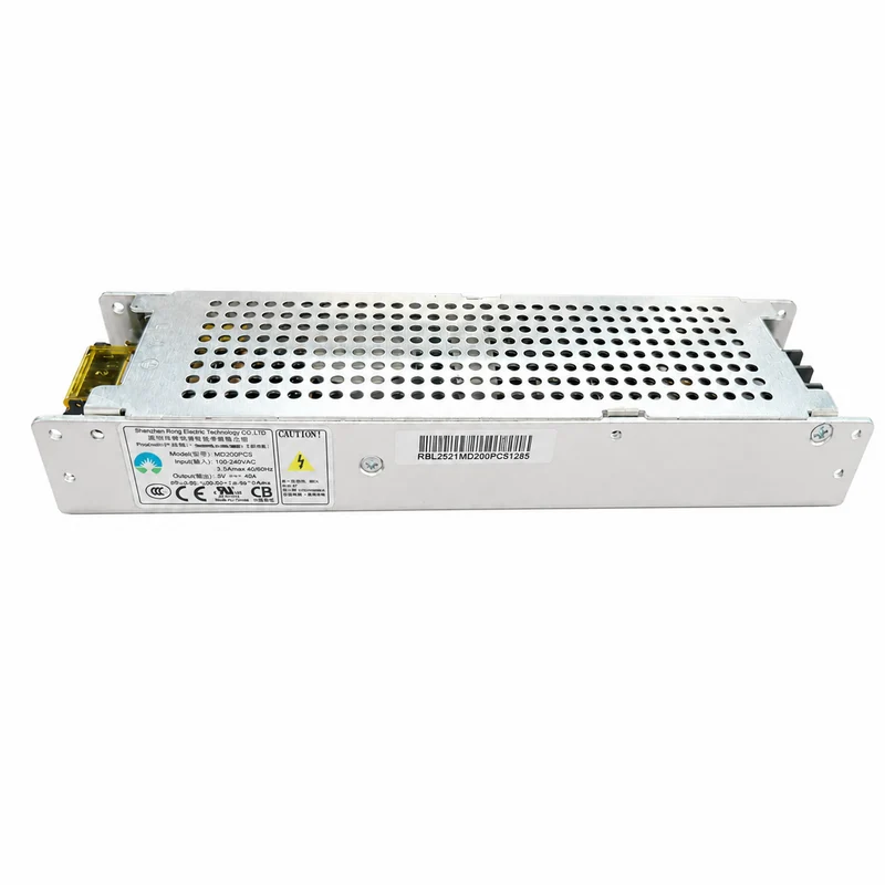 RD Series CE UL Certified Enclosed Power Supply – MD200PC5 / MQ300PC5 | 5V Output | 200W / 300W | For Indoor & Outdoor LED Display Projects