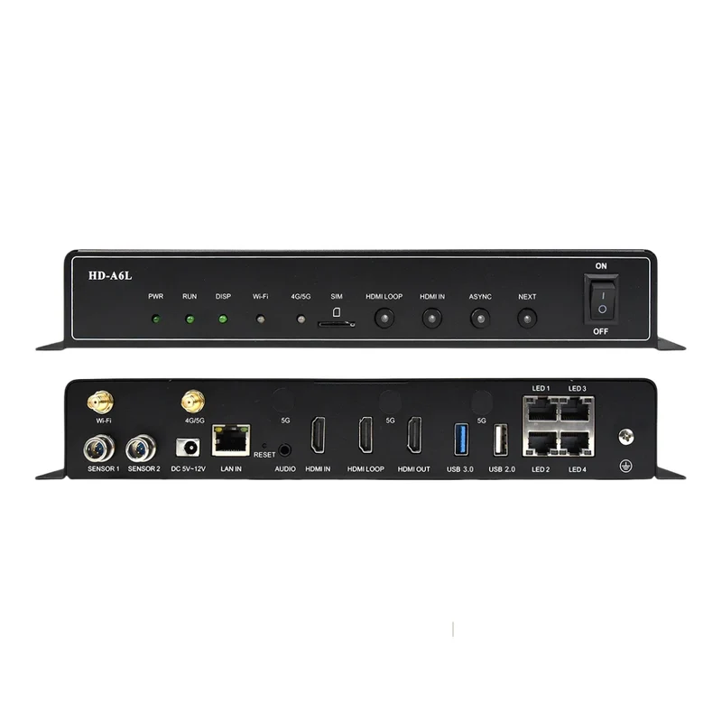 Huidu HD-A6L Multimedia Player – 1.3 Million Pixels | Dual-Mode LED Controller with Multi-Window Output & HDMI Video Input for LED Display Screens