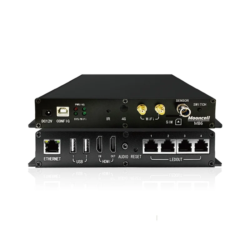 Mooncell MB6 Media Player Box – 2.3 Million Pixels | Professional LED Video Controller with Multi-Input Switching for LED Display Screens