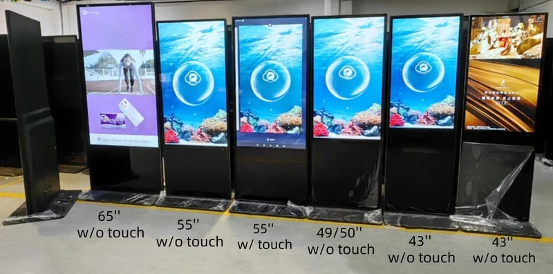 55‘’ Single-Sided Indoor Movable LCD Digital Signage Display | | Android RK3568 2GB+16GB | Non-Touch / Infrared / Capacitive Touch | CMS Preinstalled