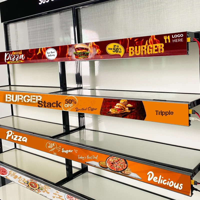 4PCS Pack Shelf LED Display Strip P1.25 | P1.875 60mm (2.36'') Tall Digital Price Display for Stores