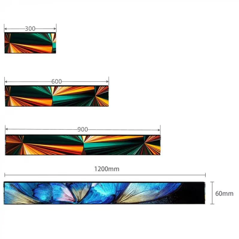 4PCS Pack Shelf LED Display Strip P1.25 | P1.875 60mm (2.36'') Tall Digital Price Display for Stores