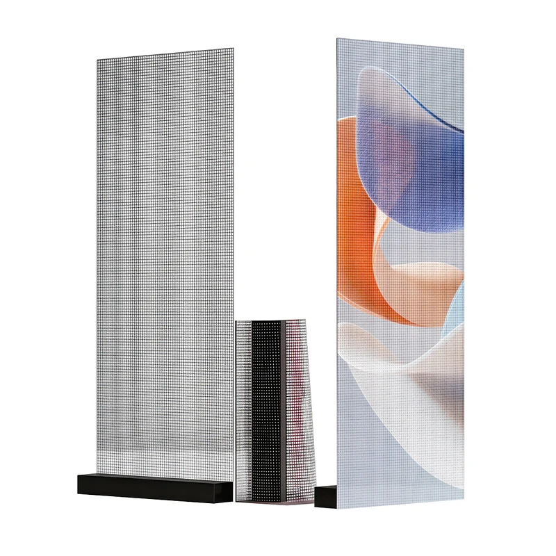 【Standard Modular Panel】HC Series P20 Ultra-Thin Adhesive Transparent LED Film – 400×1000 mm (15.75×39.37 in) | 2000nits | 95% Transparency Glass Display for Facades & Exhibition | Multiple Kit Options | Plug & Play