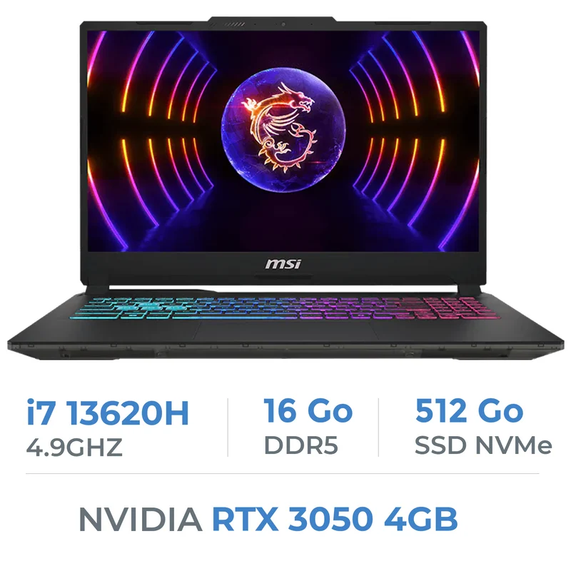 MSI Cyborg 15 A13UC-2228MA i7-13620H/16GB DDR5/512GB SSD/RTX 3050 4GB/15.6" 144Hz/Win11