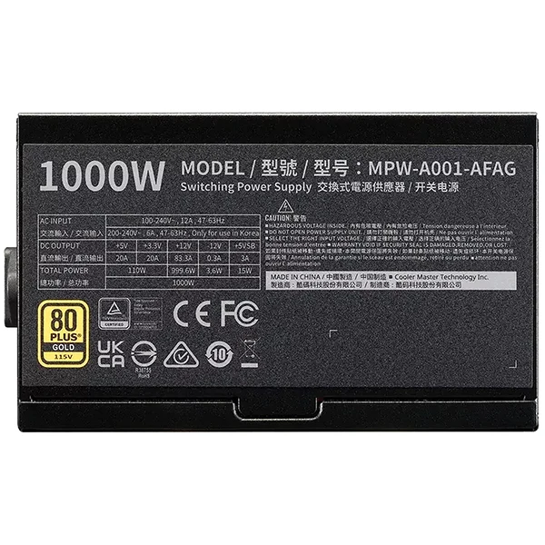 Cooler Master Elite Gold 1000 Full Modular ATX 3.1