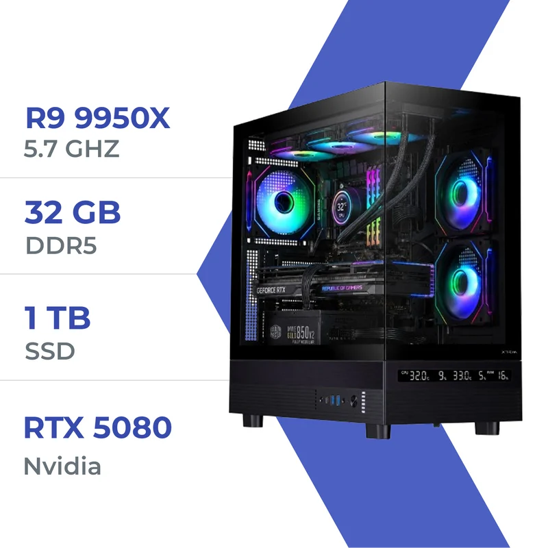 PC Gamer Techspace Ryzen 9 9950X/1TB SSD/32GB/RTX 5080
