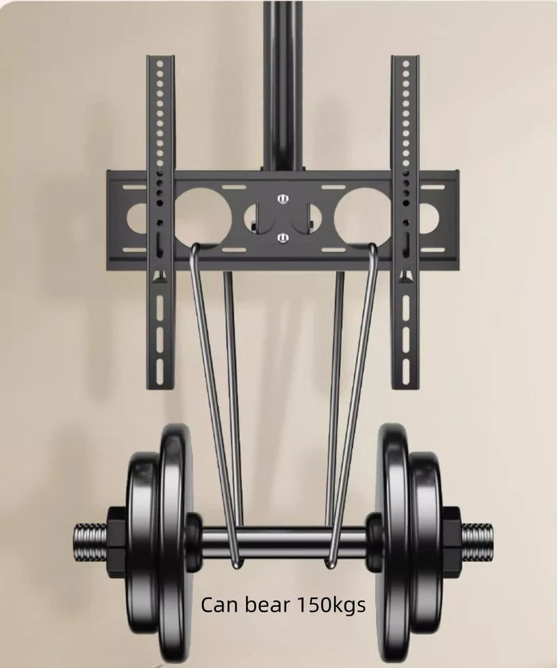 42-85 inch Dual Back to Back LCD Screen Hanger LCD TV Ceiling Hanger 360 Degree Rotation Wall-mounted LCD Monitor Stand