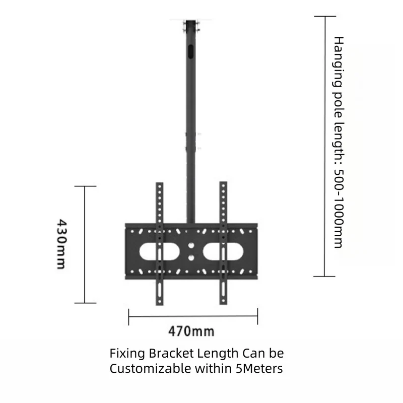 21-65 inch LCD Screen Hanger LCD TV Ceiling Hanger 360 Degree Rotation Wall-mounted LCD Monitor Stand