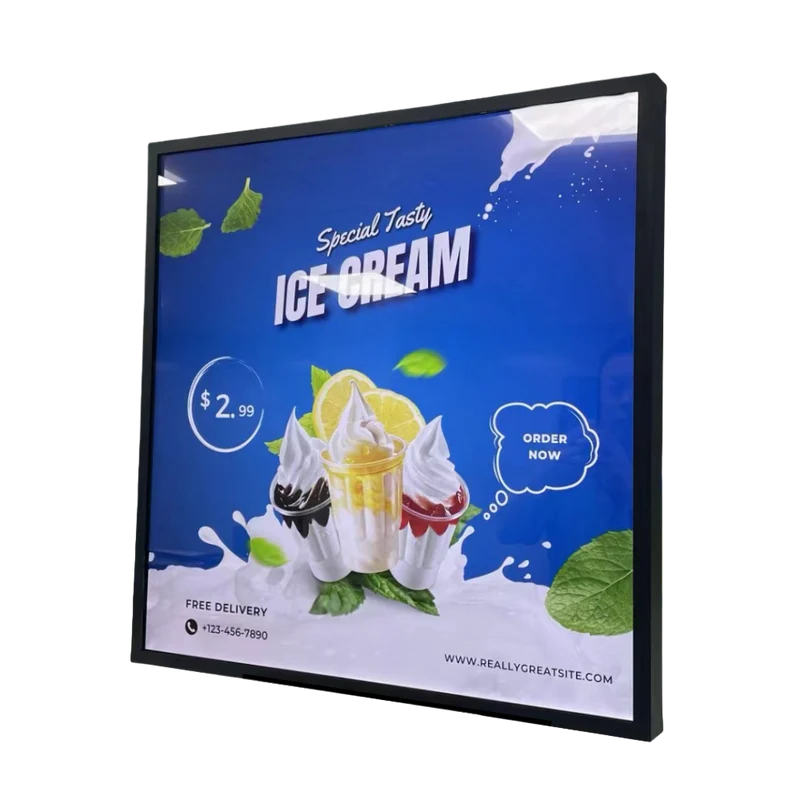 SQ Series 26.5 Inch (476×476mm Viewable) Square LCD Digital Screen Display, Cloud / APP / USB Disk Playback