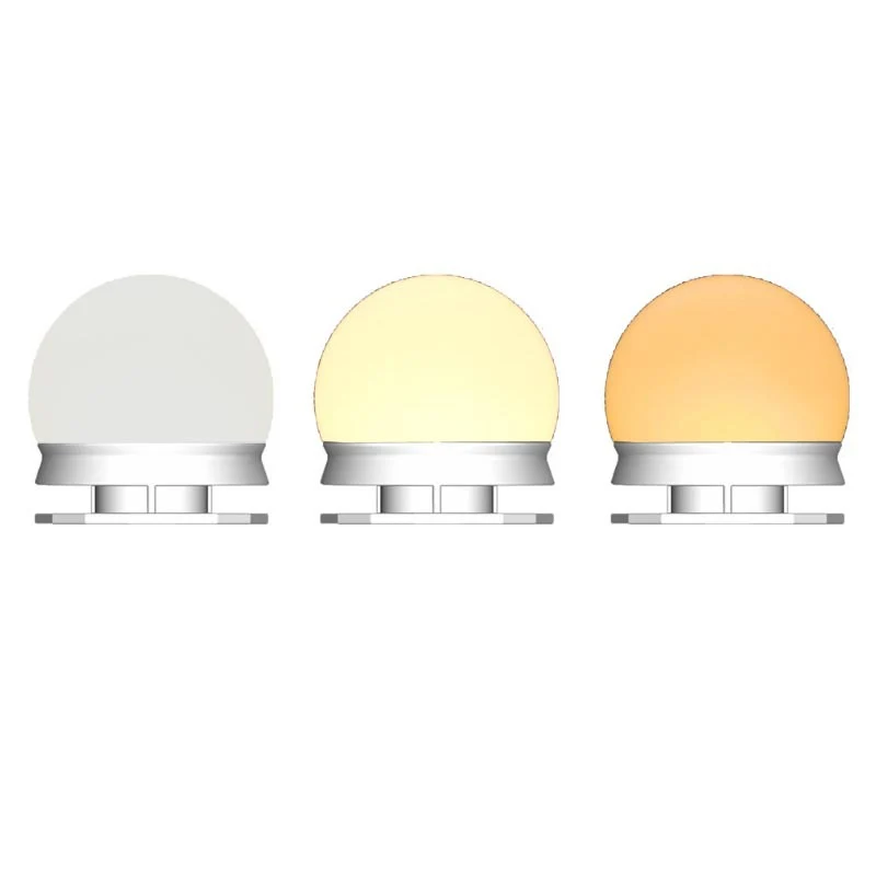 Hollywood Style LED Vanity Mirror Lights Kit with 10 3Colors Adjustable 1.77'' Light Bulbs, Perfect for Makeup Vanity Table Set in Dressing Room