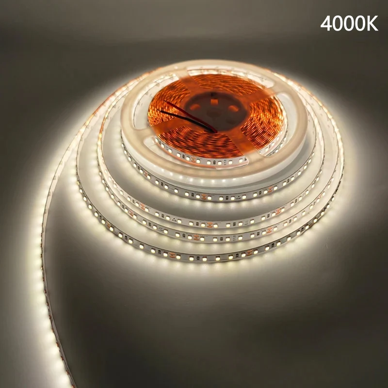 DC12V SMD2835 Full Spectrum LED Strip Light - CRI 97+ | 600 LEDs (120 LEDs/M) | 2700K / 3000K / 4000K / 5500K / 6500K | 16W/M | 8mm PCB | CRI 97+ | IP00 / IP67 | for Mirror, Kitchen Cabinet, Bedroom