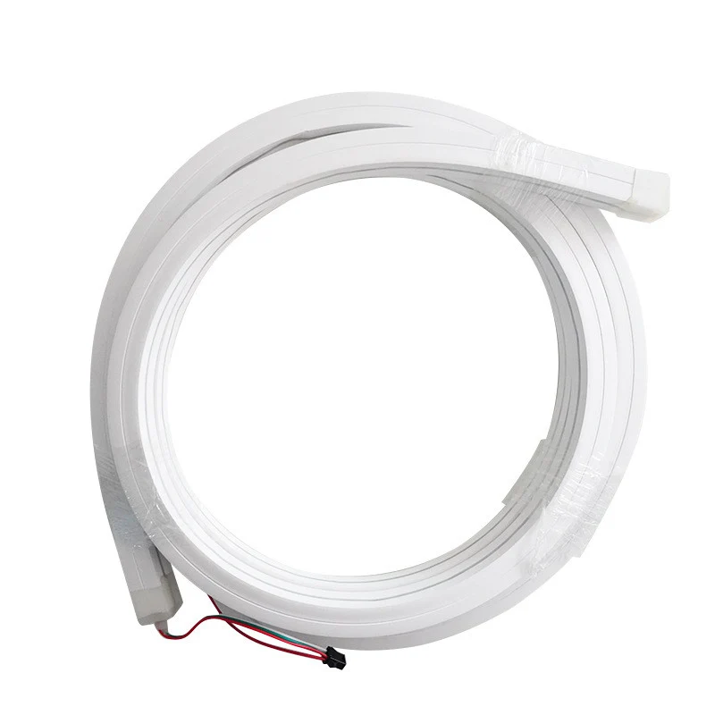 RGB Addressable Neon LED Strip Light | WS2812 SMD5050 60LEDs/M | 20×20mm Flexible Silicone Neon Rope | IP67 Waterproof | Top-Bend & Side-Bend Options | 5M Roll Kit with Power Adapter & Controller