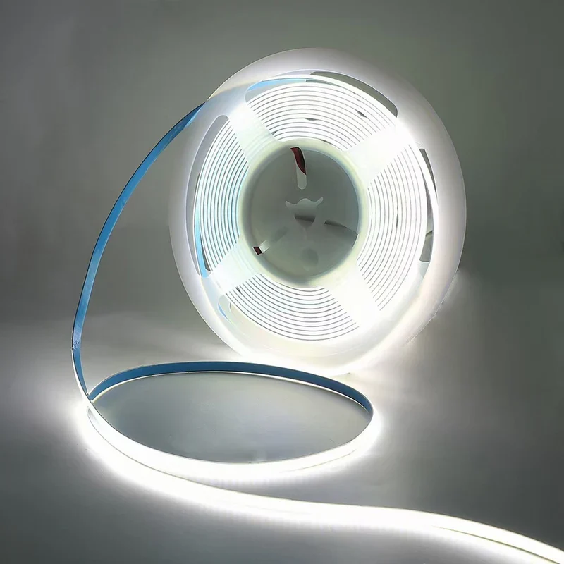 COB Flexible LED Strip Light - 12V / 24V | 400 LEDs/M | 3000K / 4000K / 6500K / Red / Blue / Green / Pink / Yellow | 5mm PCB | CRI 90+ | Dot-Free Continuous Lighting | Non-Waterproof | for Cabinets,Kitchen Office Lighting | 5/50M