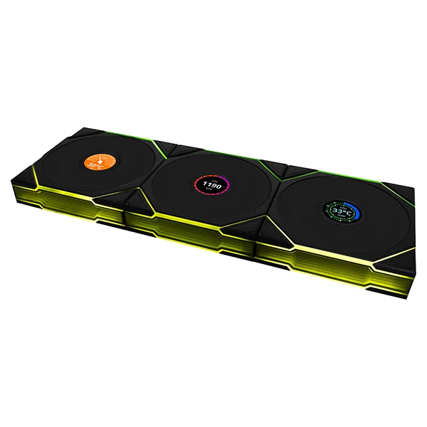 Lian Li UNI Fan TL-LCD Wireless Reverse 120 Black (Triple Pack)