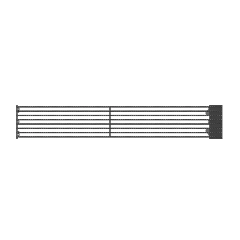 oClear B Series Outdoor Waterpoof P15.6/31.2mm Transparent LED Mesh Display High Brightness 7500nits in Size 1500x250mm Aluminum Cabinet for Fixed Installation
