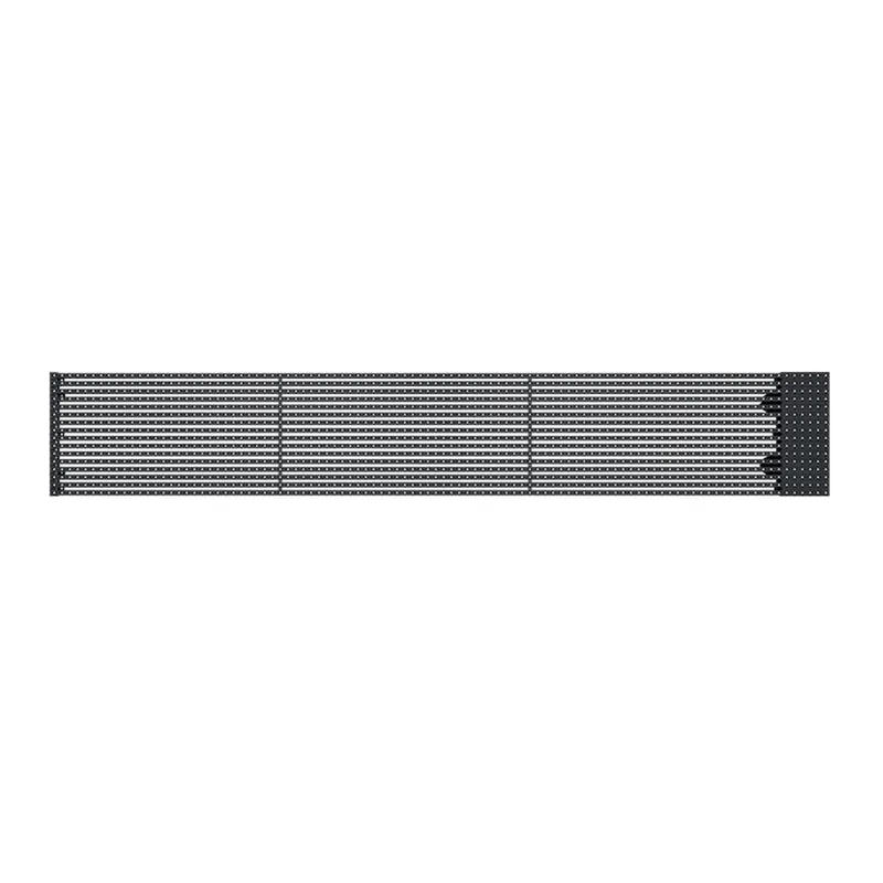 oClear B Series Outdoor Waterpoof P15.6/15.6mm Transparent LED Mesh Display High Brightness 7500nits in Size 1500x250mm Aluminum Cabinet for Fixed Installation