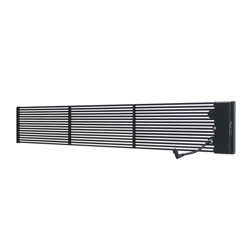 oClear B Series Outdoor Waterpoof P15.6/15.6mm Transparent LED Mesh Display High Brightness 7500nits in Size 1500x250mm Aluminum Cabinet for Fixed Installation