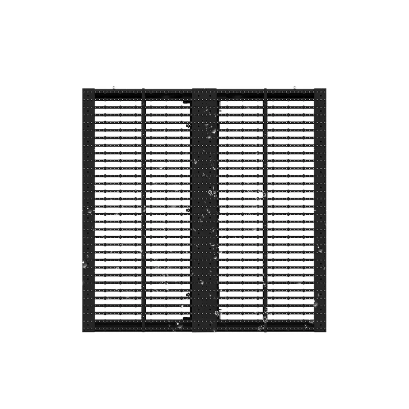 oClear Pro Series Outdoor Waterpoof P15.6/31.2mm Transparent LED Mesh Display High Brightness 7500nits in Size 1000x1000mm Aluminum Cabinet for Fixed Installation