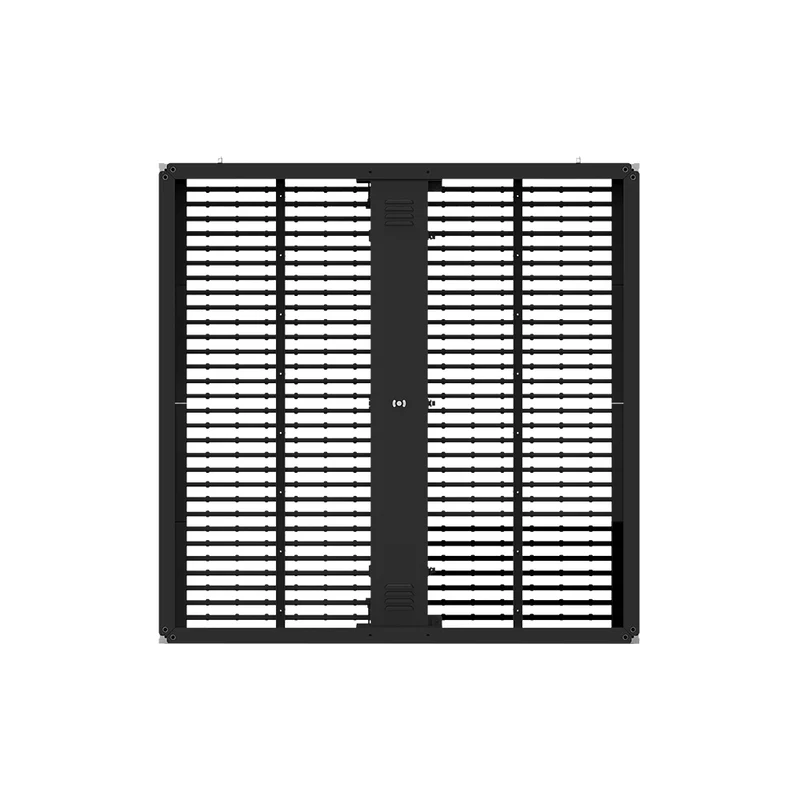 oClear Pro Series Outdoor Waterpoof P15.6/31.2mm Transparent LED Mesh Display High Brightness 7500nits in Size 1000x1000mm Aluminum Cabinet for Fixed Installation
