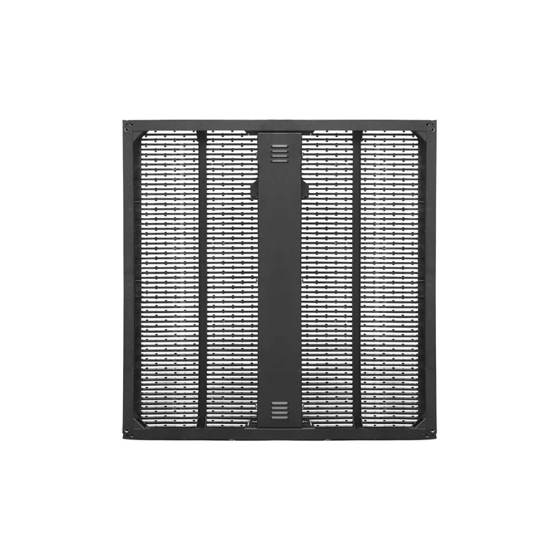 oClear Pro Series Outdoor Waterpoof P15.6/15.6mm Transparent LED Mesh Display High Brightness 6800nits in Size 1000x1000mm Aluminum Cabinet for Fixed Installation