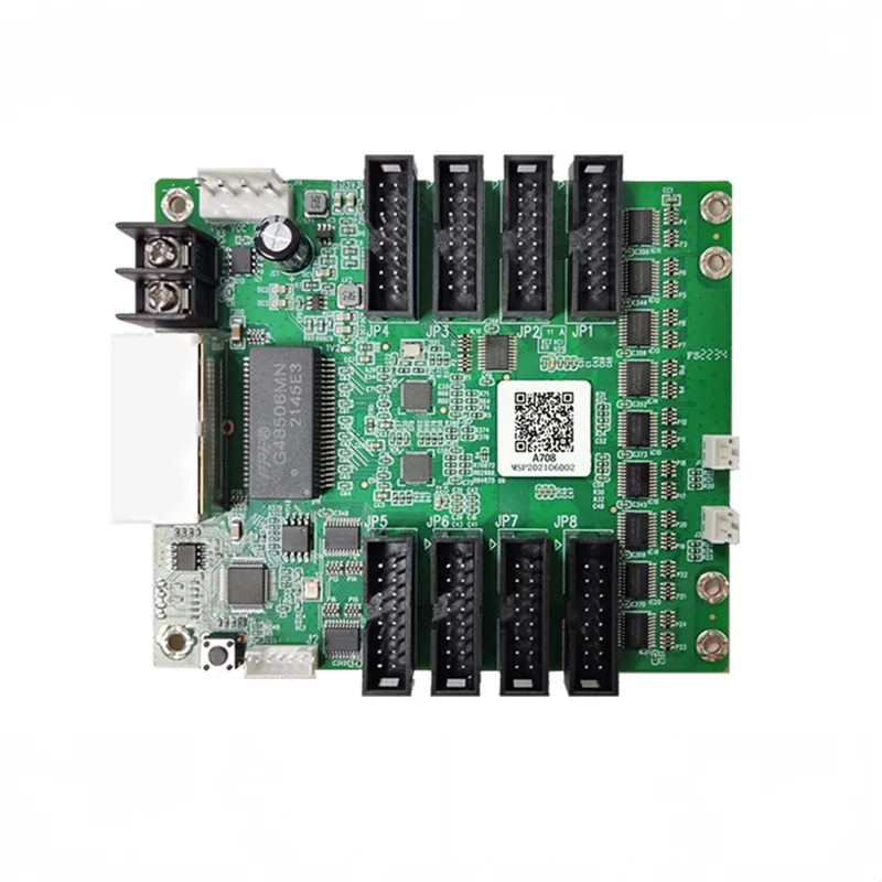 Mooncell A708 Receiving Card – 512×256 Pixels | High-Refresh LED Display Controller Card for Full-Color LED Screens