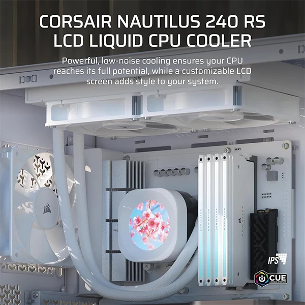 Corsair Nautilus 240 RS LCD (Blanc)
