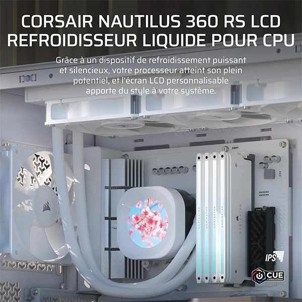 Corsair Nautilus 360 RS LCD (Blanc)