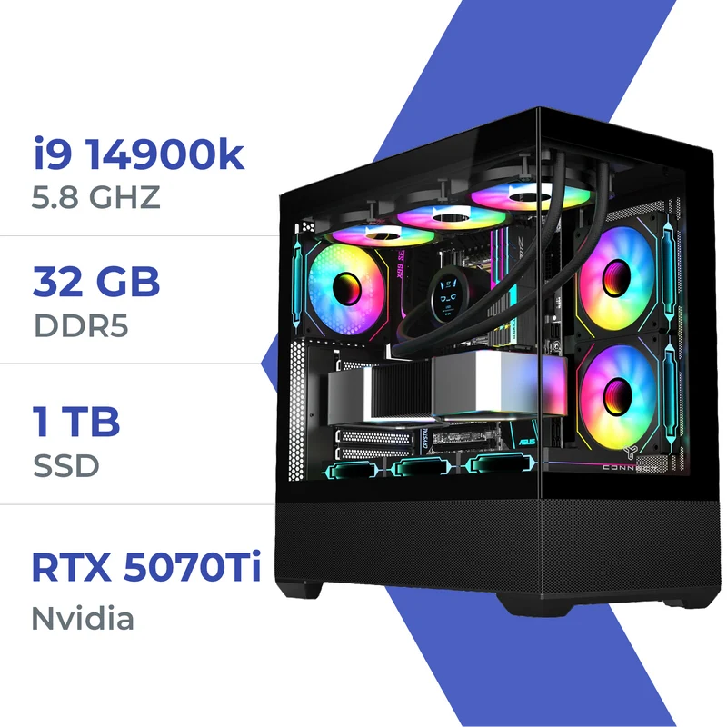PC Gamer Techspace i9 14900K/1TB SSD/32GB/RTX 5070Ti