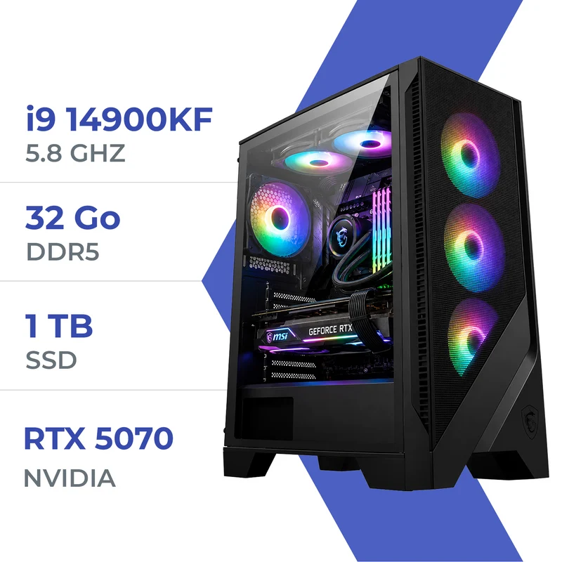 PC Gamer Techspace i9 14900KF/1TB SSD/32GB/RTX 5070