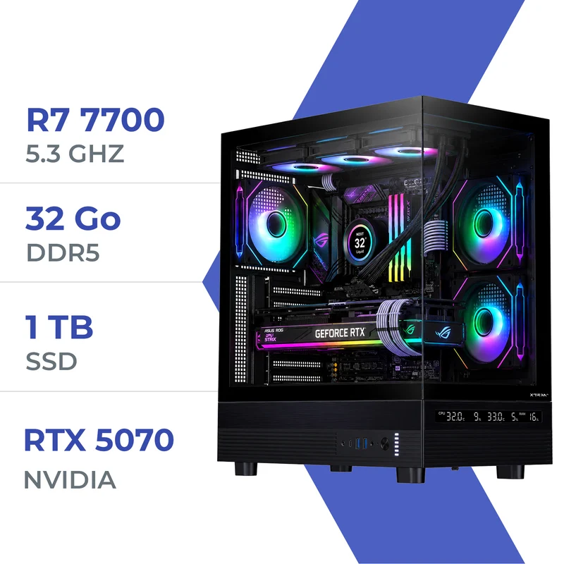 PC Gamer Techspace R7 7700/1TB SSD/32GB/RTX 5070
