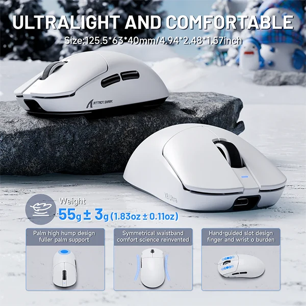 ATTACK SHARK X8ULTRA (White)