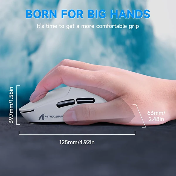 ATTACK SHARK X8PLUS (White)