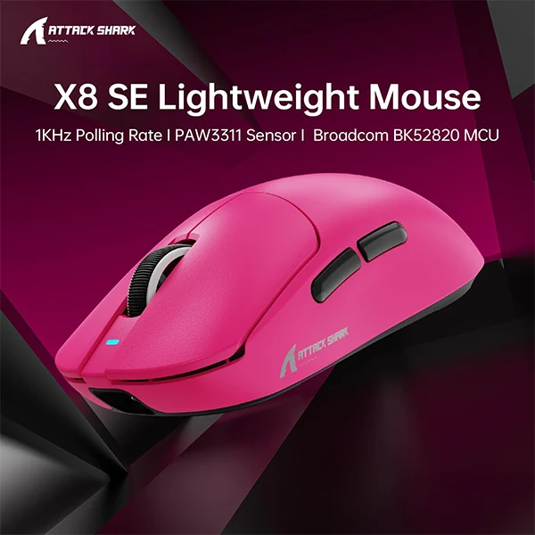 ATTACK SHARK X8SE (Berry Red)