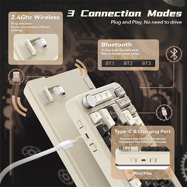 ATTACK SHARK X85 PRO Strawberry Switch (Cheese White)