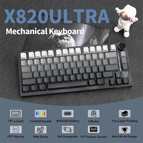 ATTACK SHARK X820 Ultra Shark Switch (Moonlit Night)
