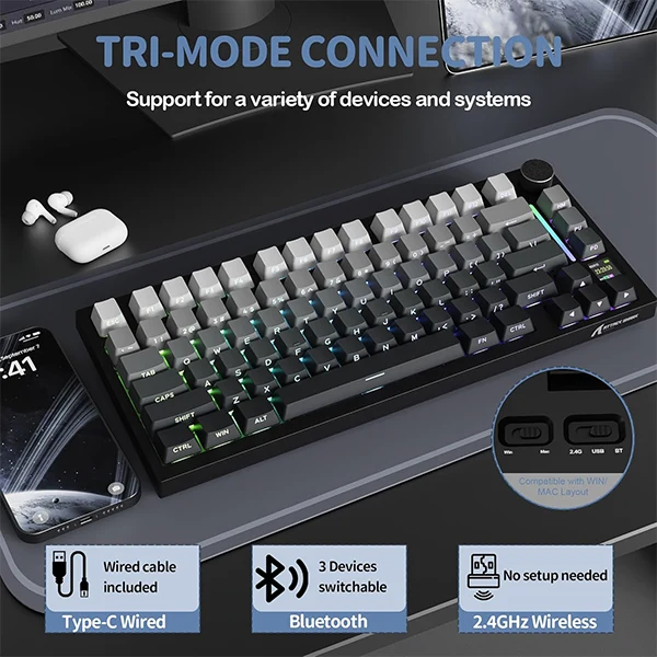 ATTACK SHARK X820 Ultra Shark Switch (Moonlit Night)