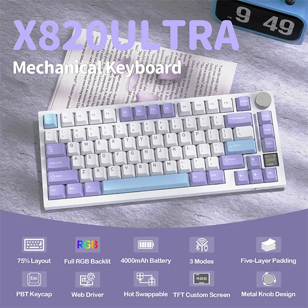 ATTACK SHARK X820 Ultra Shark Switch (Lavender)