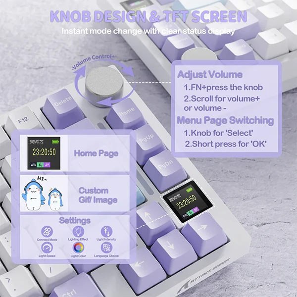 ATTACK SHARK X820 Ultra Shark Switch (Lavender)