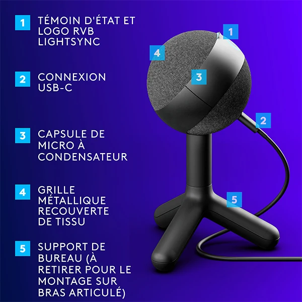 Logitech G Yeti Orb (Noir)