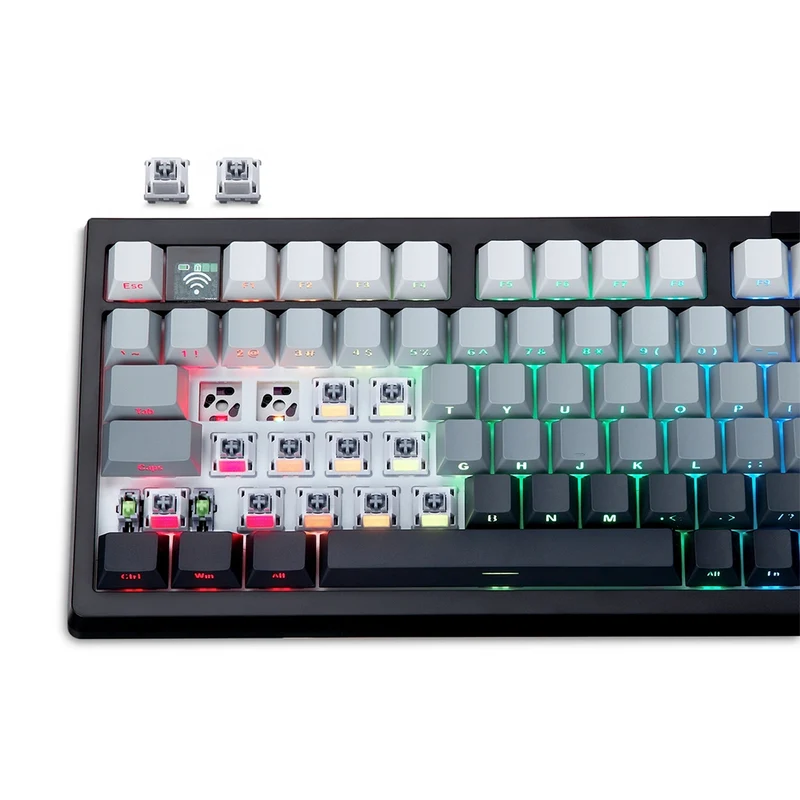 Darmoshark TOP98 RGB Wireless ANSI US Triple Black [White Switch]
